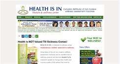 Desktop Screenshot of health-is-in.com